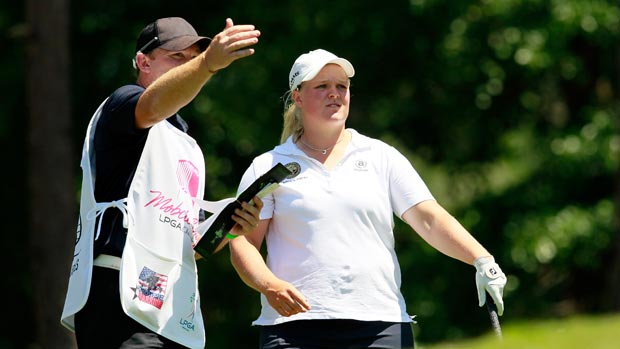 Caroline Hedwall during the first round of the Mobile Bay LPGA Classic