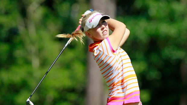 Jessica Korda uring the first round of the Mobile Bay LPGA Classic