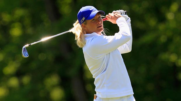Suzann Pettersen during the Sybase Match Play Championship first-round matches 