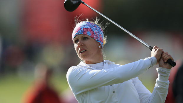 Pernilla Lindberg during the first round at the RICOH Women's British Open