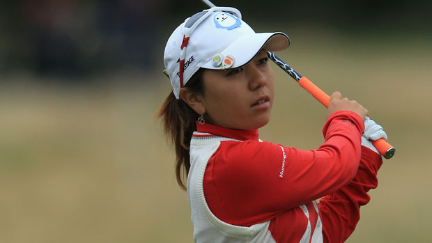 Mika Miyazato during the first round at the RICOH Women's British Open