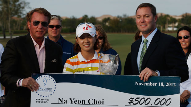 Na Yeon Choi after winning the 2012 CME Group Titleholders