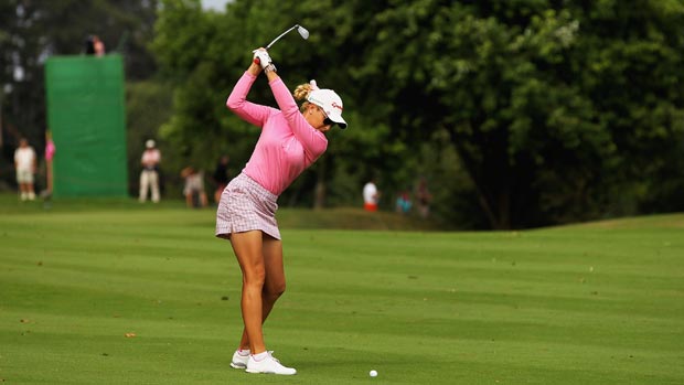 Natalie Gublis during the third round of the 2012 Evian Masters Presented by Société Générale