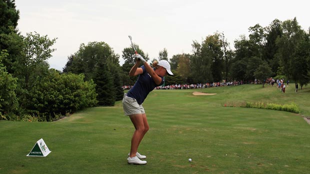 Stacy Lewis during the third round of the 2012 Evian Masters Presented by Société Générale
