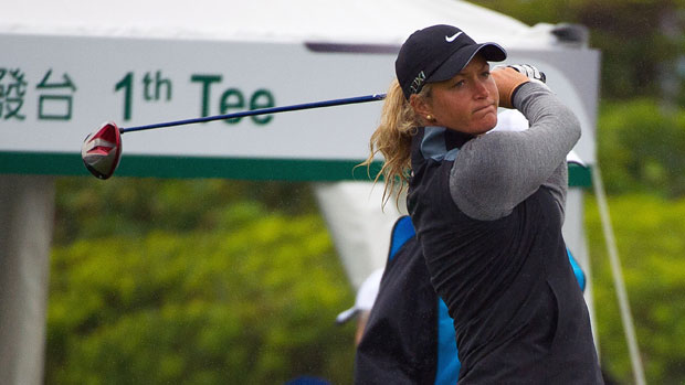 Suzann Pettersen during the first round of the Sunrise LPGA Taiwan Championship