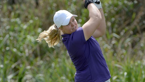 Caroline Hedwall during the second round of the Kia Classic
