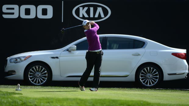 Caroline Masson during the first round of the Kia Classic