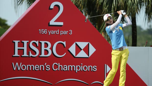 Na Yeon Choi during the first round of the HSBC Women's Champions 2013