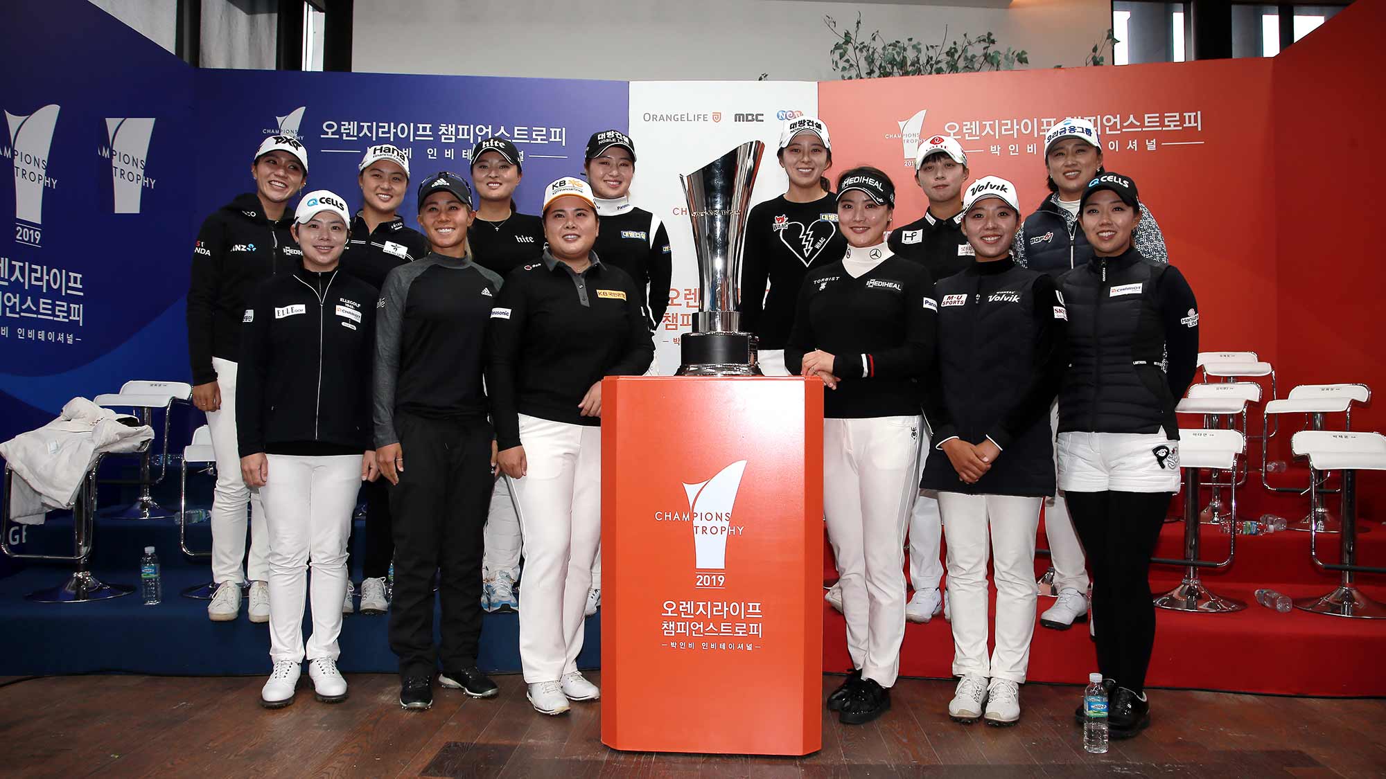 The LPGA Team poses during the 2019 Orange Life Champions Trophy Inbee Park Invitational at Blue One The Honors Country Club in Gyeongju, Republic of Korea