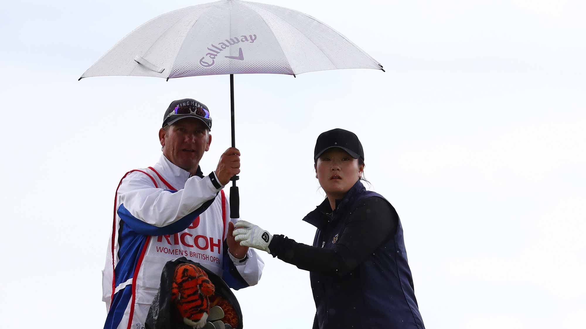 Angel Yin of the United States looks down the 4th hole during the third round of the Ricoh Women's British Open at Kingsbarns Golf Links