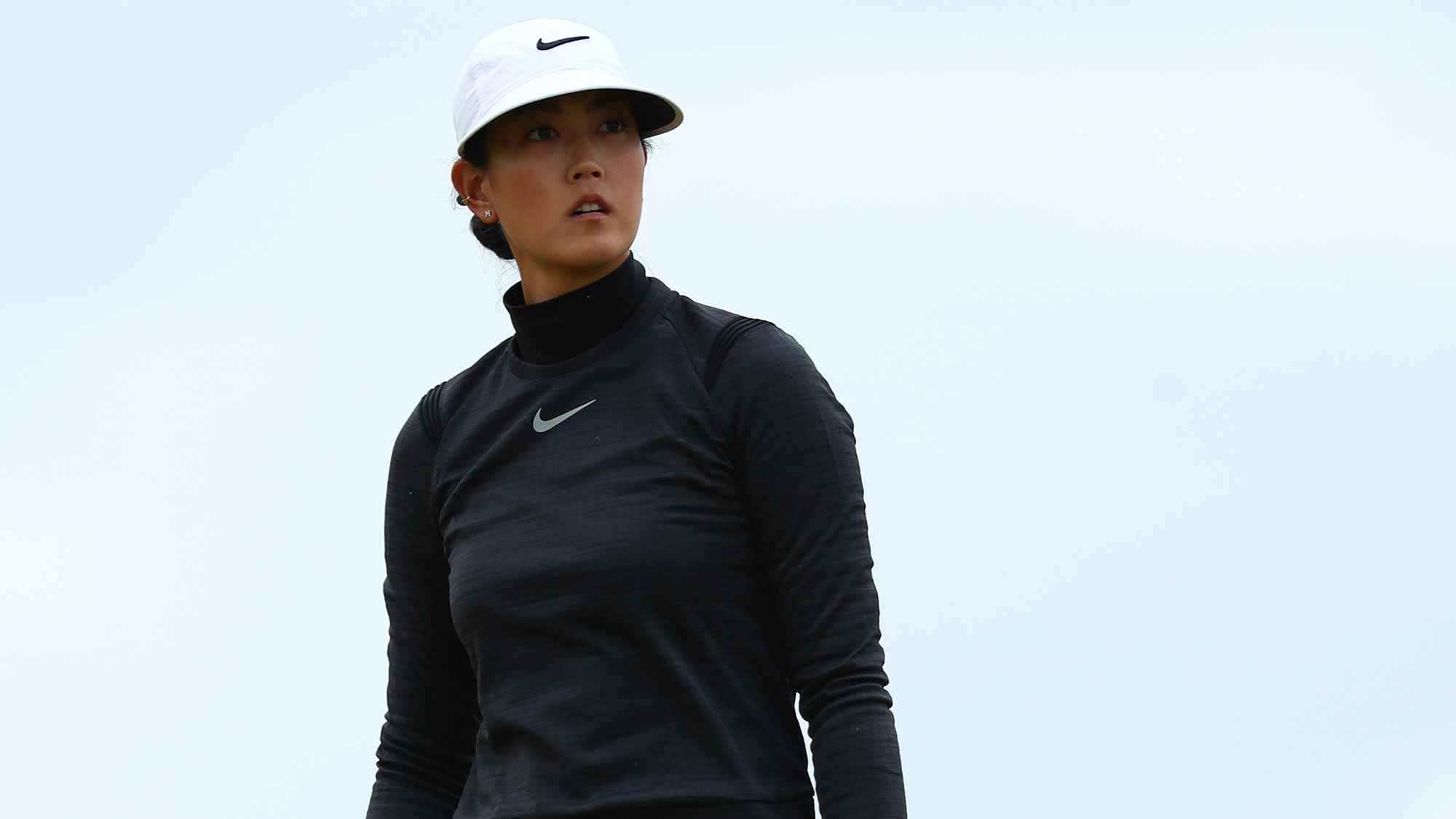 Michelle Wie of the United States looks down the 4th hole during the final round of the Ricoh Women's British Open at Kingsbarns Golf Links 