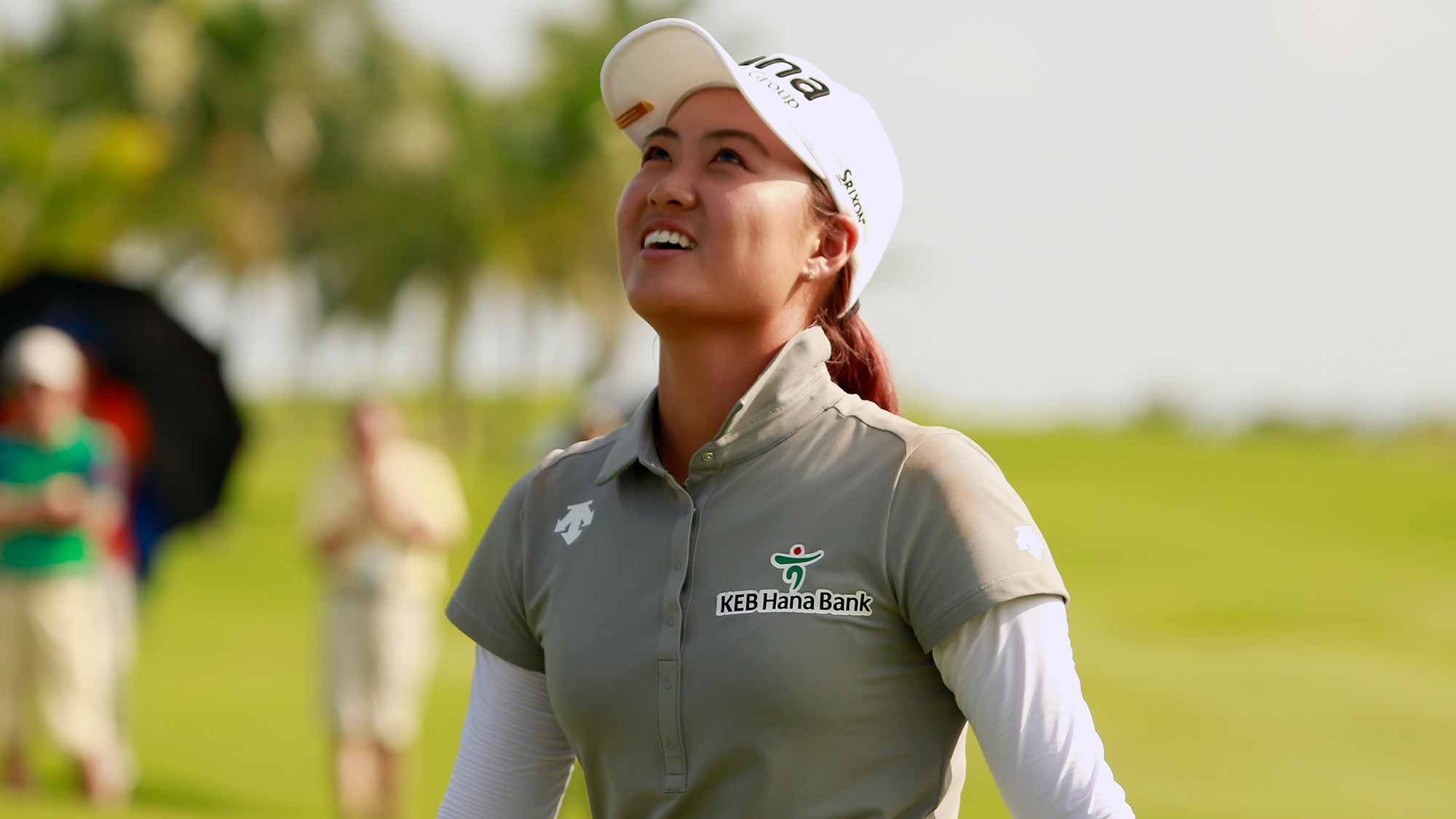 Minjee Lee of Australia after winning the final round of the Blue Bay LPGA on Day 4