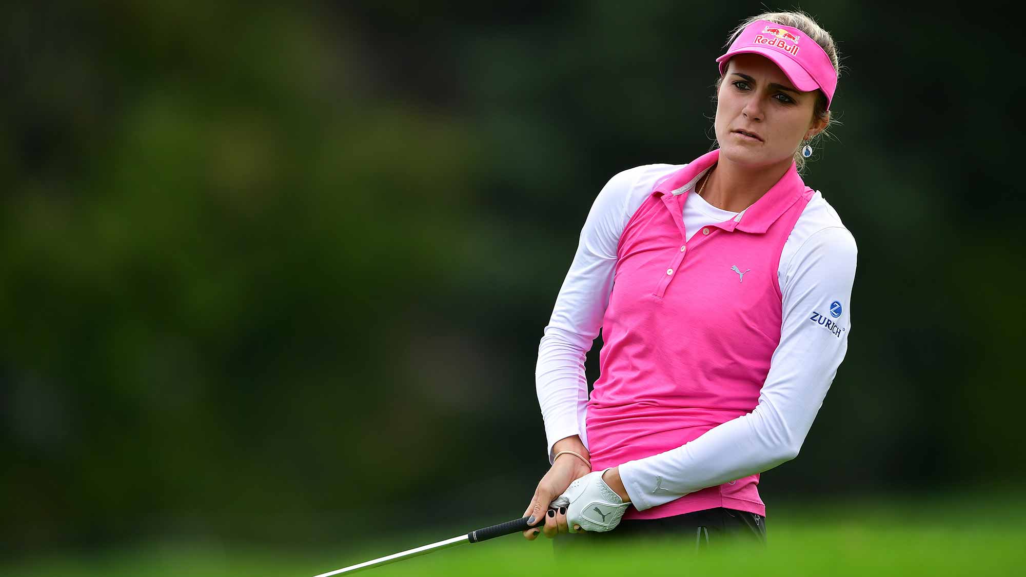 Lexi Thompson during the pro-am prior to the start of the Evian Championship at Evian Resort Golf Club