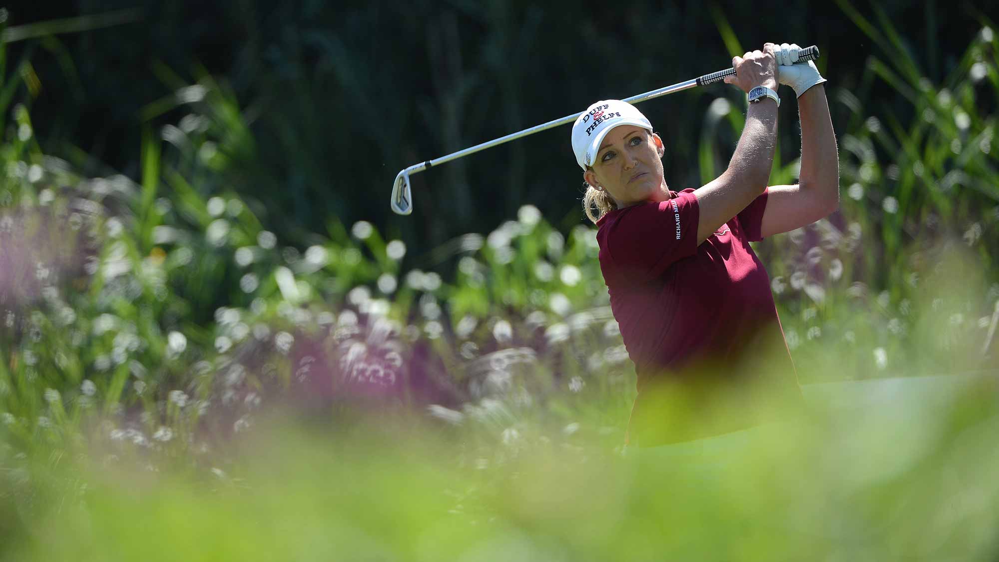 Cristie Kerr tees off the 3rd hole during Round Three of the LPGA KIA Classic at the Aviara Golf Club
