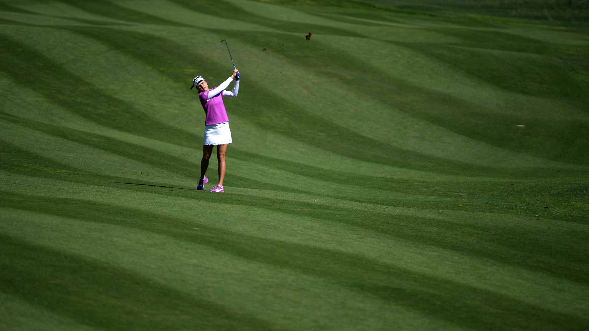 Lexi Thompson hits off the 16th fairway during Round Two of the KIA Classic