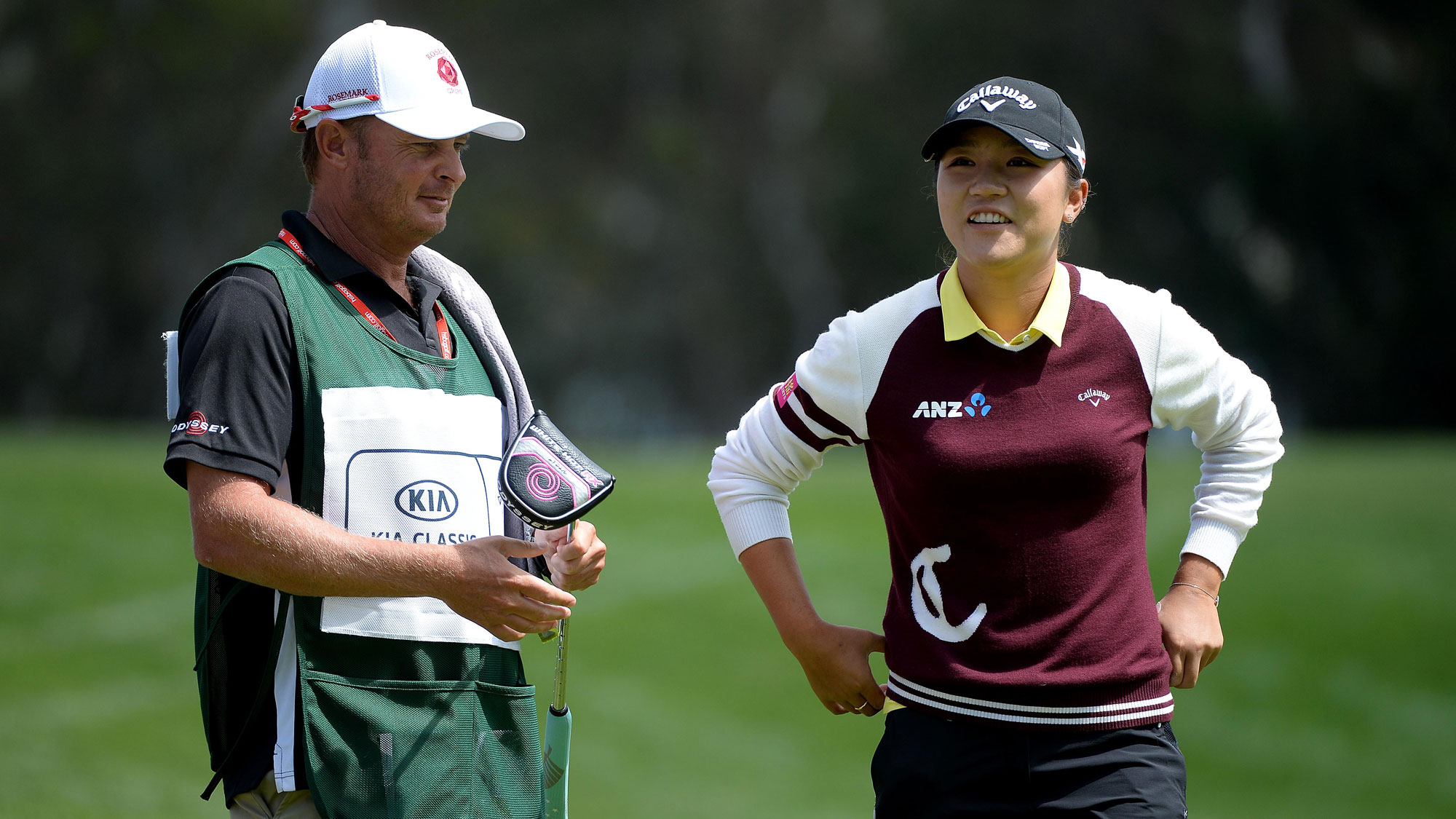  Lydia Ko of New Zealand reacts after her birdie putt on the first hole during the final round of the KIA Classic