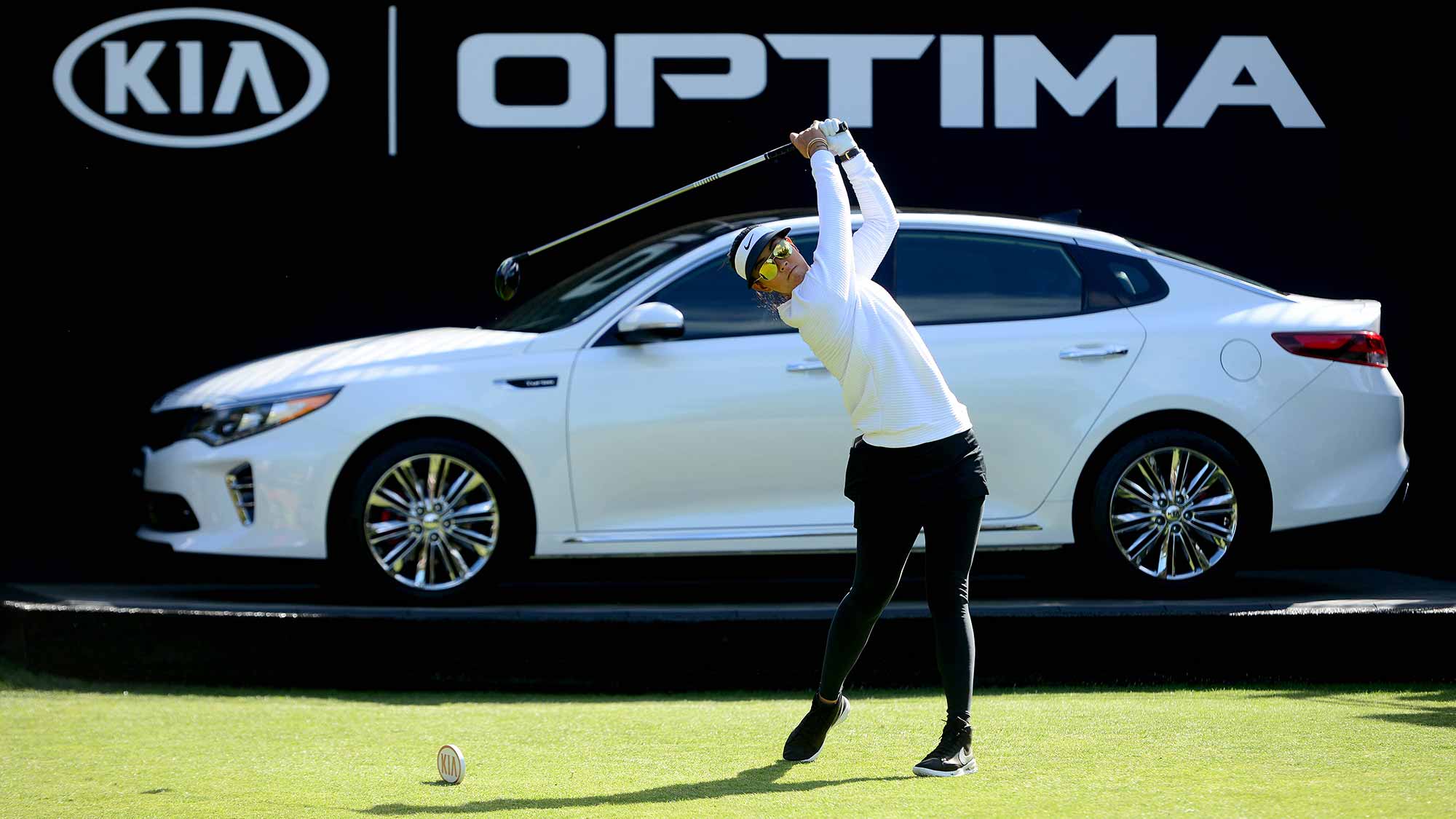Michelle Wie tees off the 1st hole during the First Round of the KIA Classic at the Park Hyatt Aviara Resort 