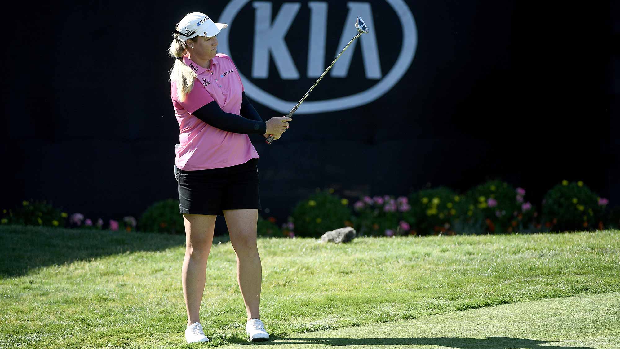 Brittany Lincicome putts on the 18th green during Round Three of the KIA Classic at the Park Hyatt Aviara Resort 