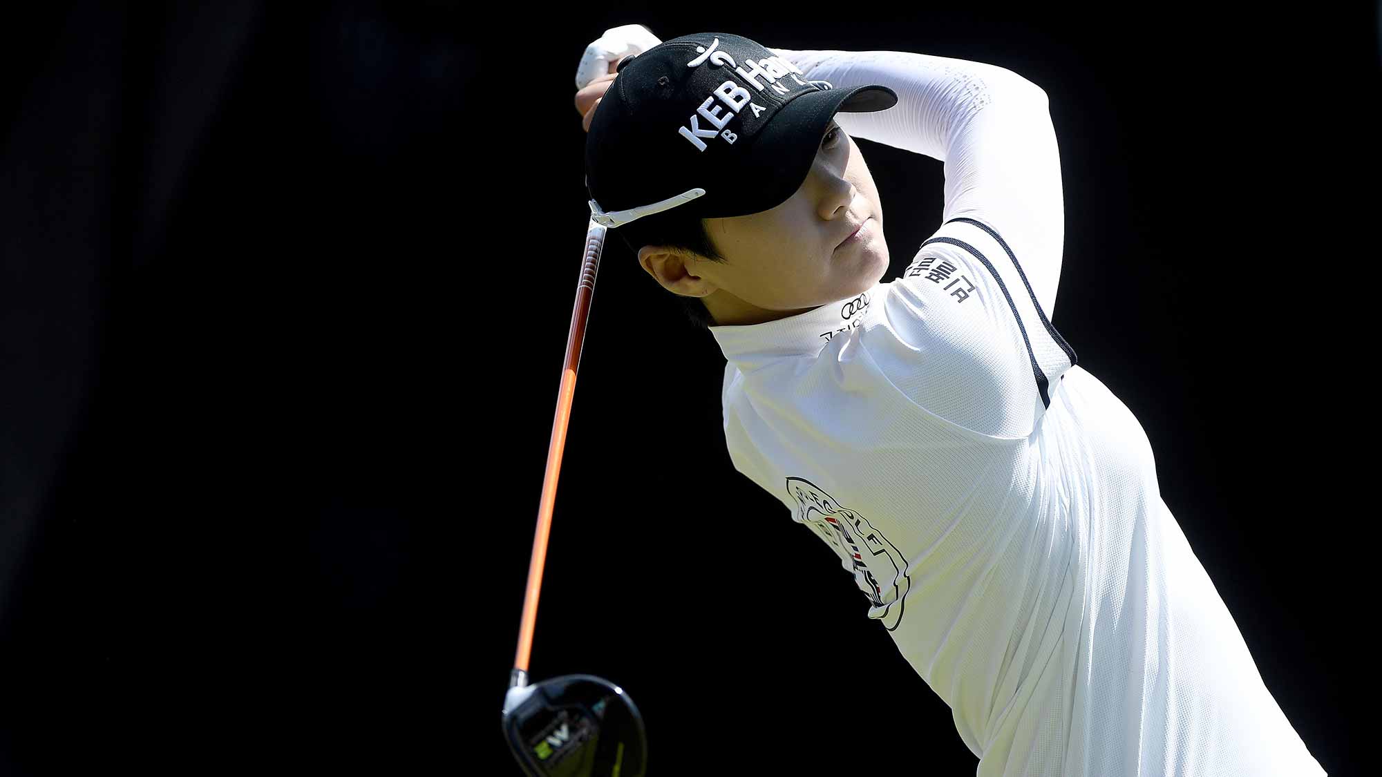 Sung Hyun Park of South Korea tees off the 1st hole during Round Three of the KIA Classic at the Park Hyatt Aviara Resort