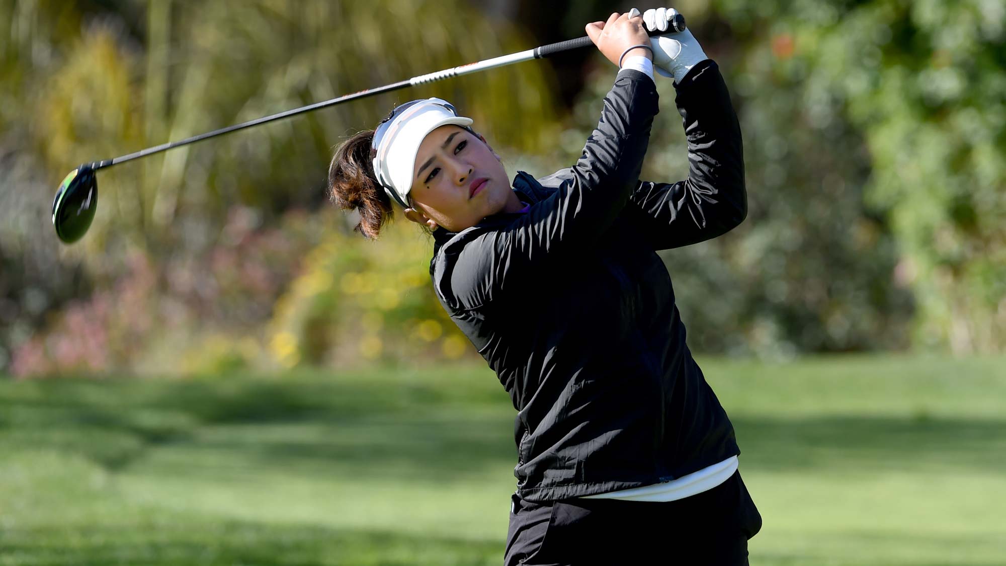 Thidapa Suwannapura of Thailand hits her tee shot on the fourth hole during the second round of the Kia Classic