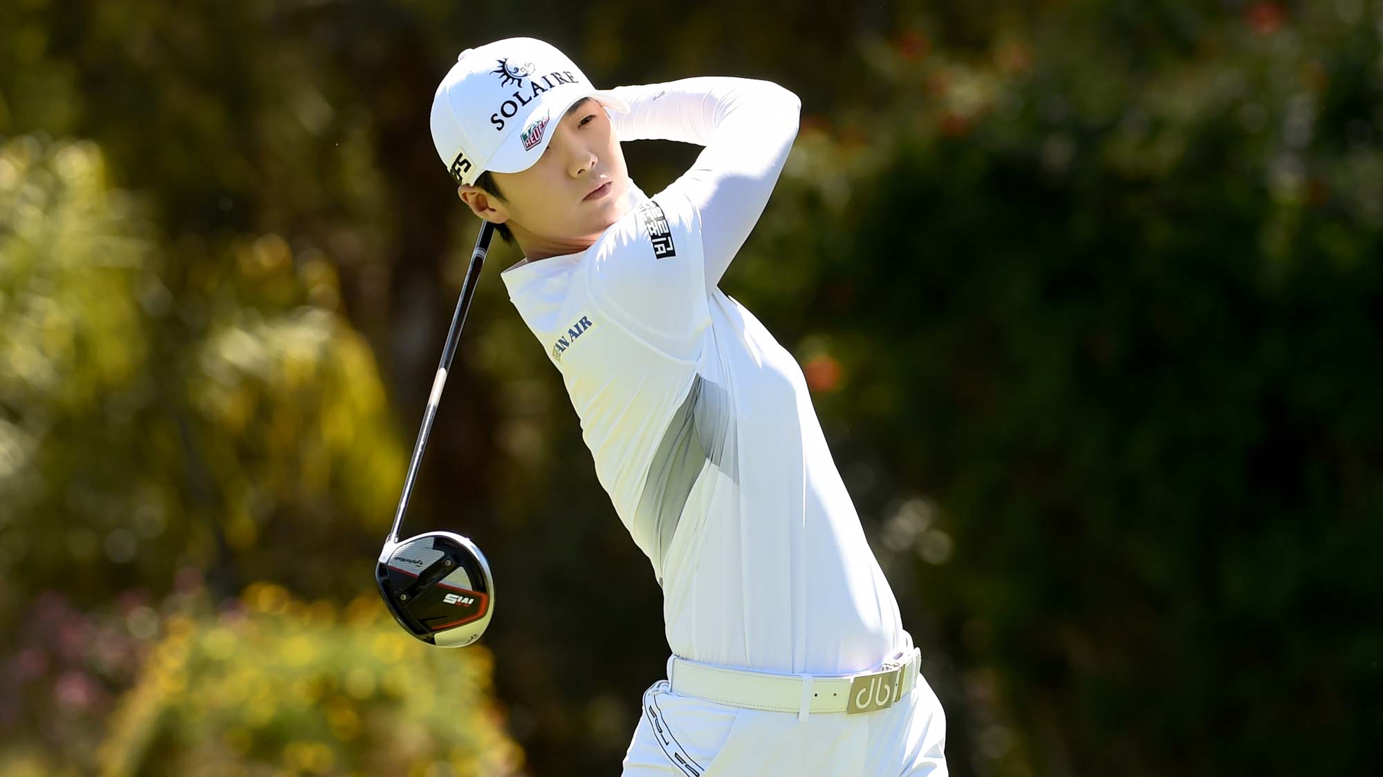 Sung Hyun Park hits her tee shot on the fourth hole during the final round of the Kia Classic